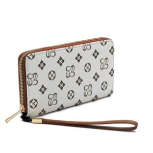 Charisma Monogram Zip Around Clutch Wallet Wristlet